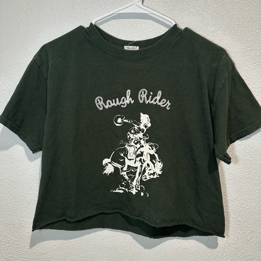 Brandy Melville Rough Rider Tee - Dark Green